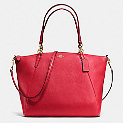 COACH KELSEY SATCHEL IN PEBBLE LEATHER - IMITATION GOLD/CLASSIC RED - F36591