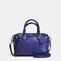 BABY BENNETT SATCHEL IN CROSSGRAIN LEATHER - SILVER/METALLIC PURPLE IRIS - COACH F36592