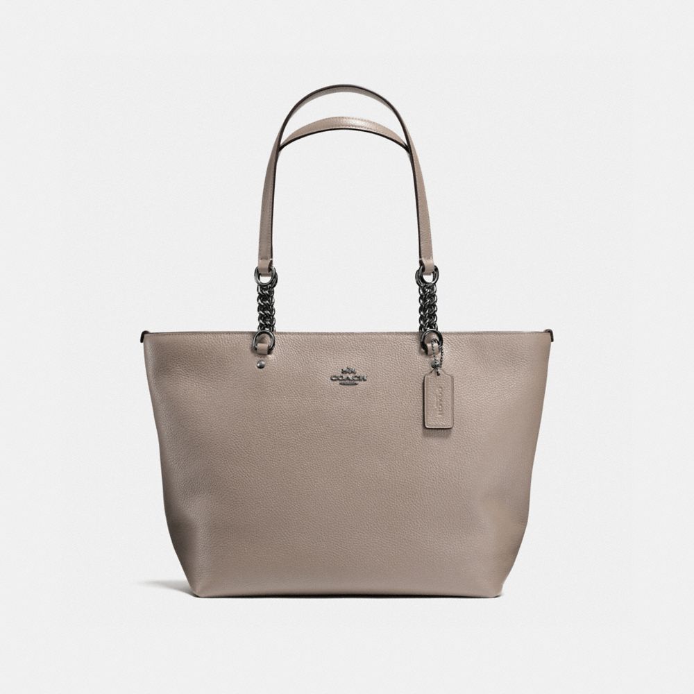 COACH SOPHIA TOTE - FOG/DARK GUNMETAL - F36600