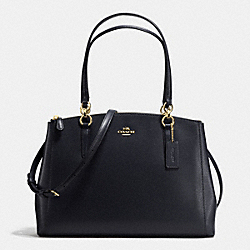 COACH F36606 Christie Carryall In Crossgrain Leather IMITATION GOLD/MIDNIGHT