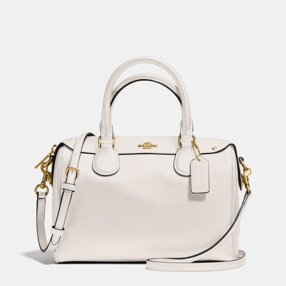 COACH F36624 - MINI BENNETT SATCHEL IN CROSSGRAIN LEATHER  IMITATION GOLD/CHALK