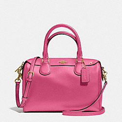 MINI BENNETT SATCHEL IN CROSSGRAIN LEATHER - f36624 - IMITATION GOLD/DAHLIA