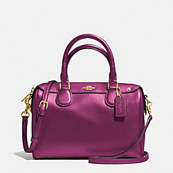 COACH F36624 - MINI BENNETT SATCHEL IN CROSSGRAIN LEATHER IMITATION GOLD/FUCHSIA