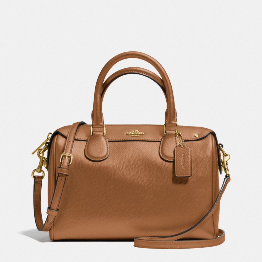 COACH F36624 - MINI BENNETT SATCHEL IN CROSSGRAIN LEATHER IMITATION GOLD/SADDLE