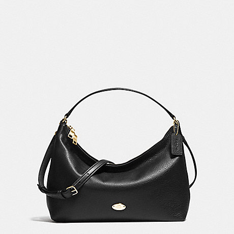 COACH EAST/WEST CELESTE CONVERTIBLE HOBO IN PEBBLE LEATHER - IMITATION GOLD/BLACK - f36628