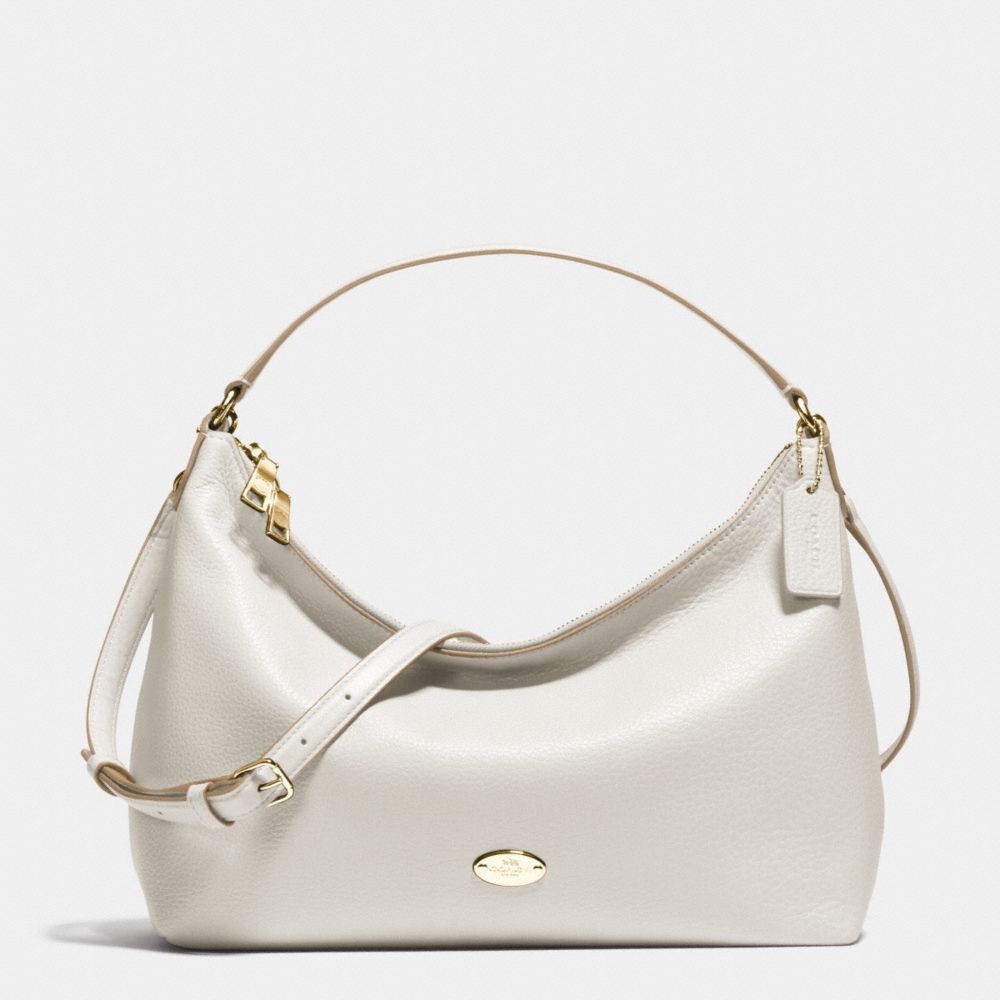 EAST/WEST CELESTE CONVERTIBLE HOBO IN PEBBLE LEATHER - IMITATION GOLD/CHALK - COACH F36628