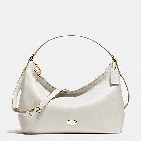 COACH f36628 EAST/WEST CELESTE CONVERTIBLE HOBO IN PEBBLE LEATHER IMITATION GOLD/CHALK