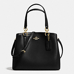 MINETTA CROSSBODY IN CROSSGRAIN LEATHER - IMITATION GOLD/BLACK - COACH F36642