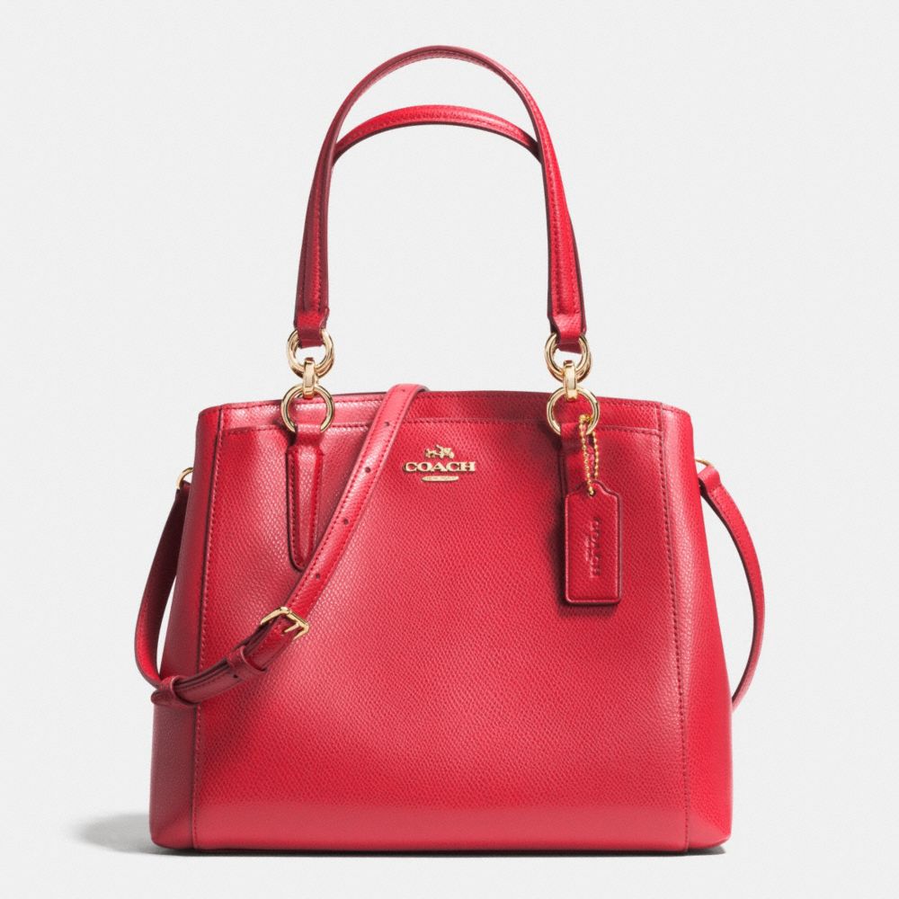 COACH F36642 - MINETTA CROSSBODY IN CROSSGRAIN LEATHER IMITATION GOLD/CLASSIC RED