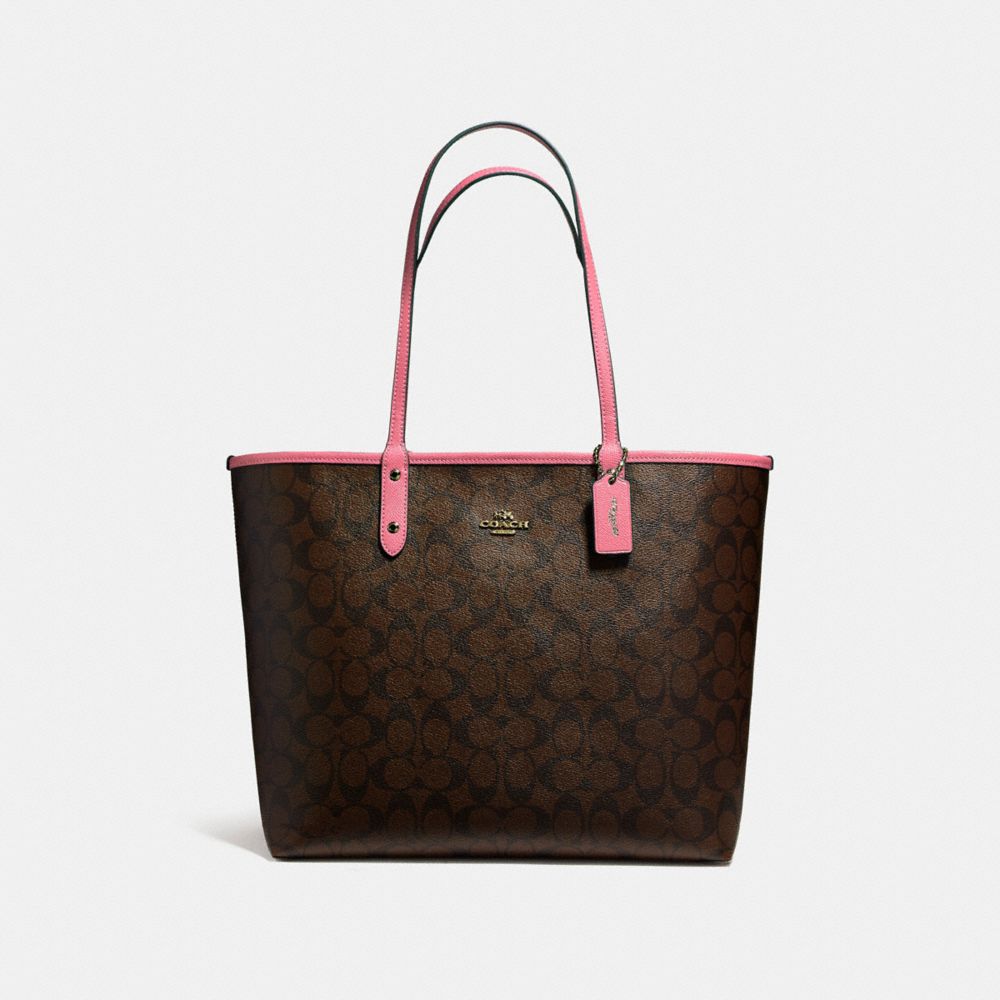 COACH F36658 - REVERSIBLE CITY TOTE - LIGHT GOLD/BROWN ROUGE | COACH ...