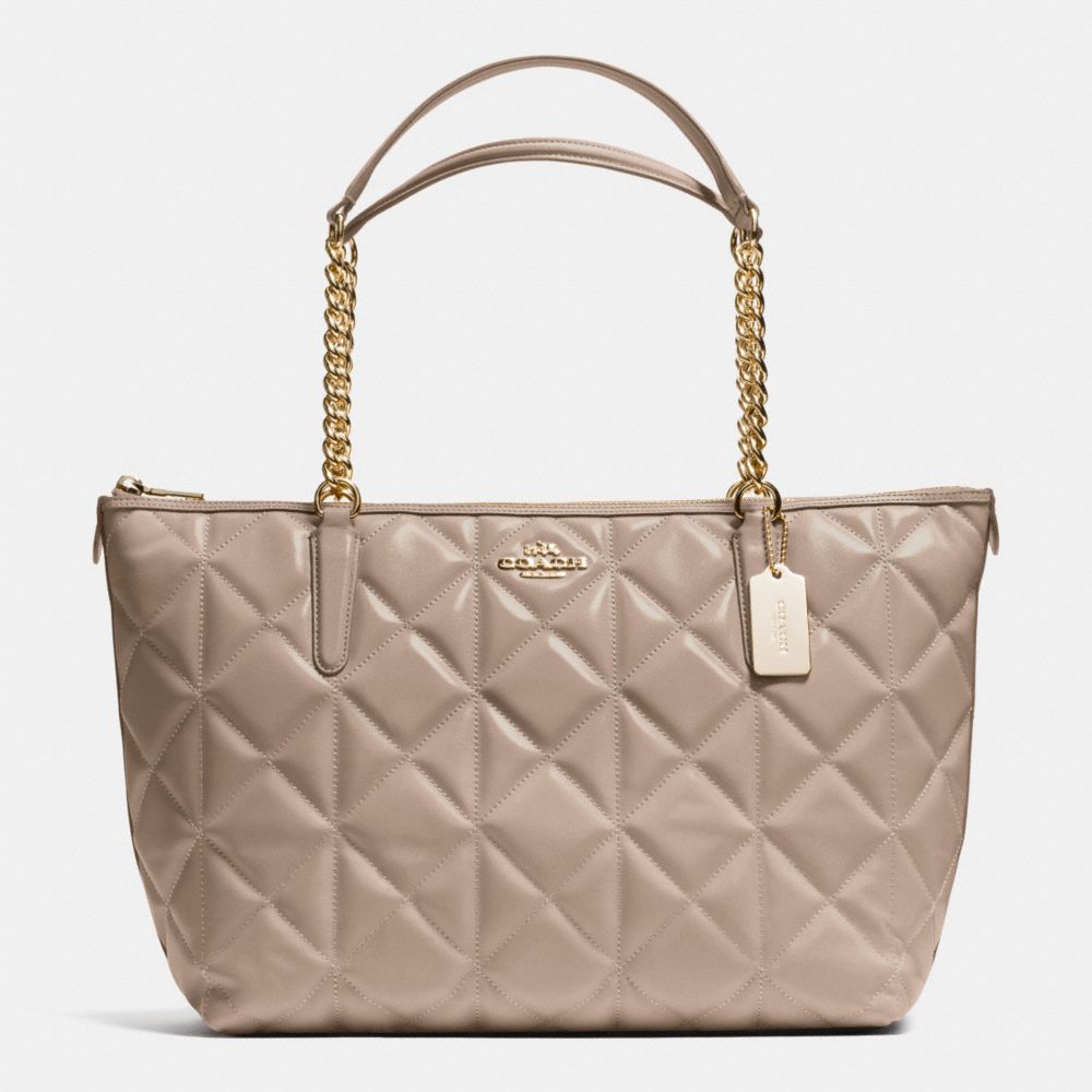 COACH F36661 - AVA CHAIN TOTE IN QUILTED LEATHER IMITATION GOLD/STN