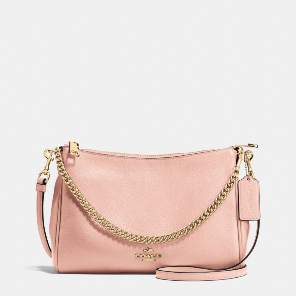 CARRIE CROSSBODY IN PEBBLE LEATHER - f36666 - IMITATION GOLD/PEACH ROSE