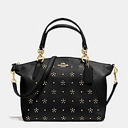 COACH F36670 - ALL OVER STUD SMALL KELSEY SATCHEL IN CALF LEATHER IMITATION GOLD/BLACK