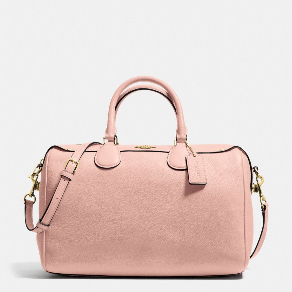 COACH f36672 BENNETT SATCHEL IN PEBBLE LEATHER  IMITATION GOLD/PEACH ROSE