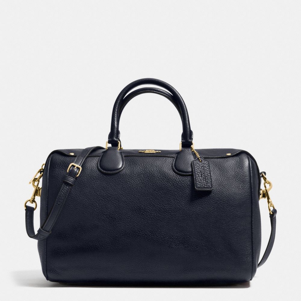 COACH F36672 Bennett Satchel In Pebble Leather  IMITATION GOLD/MIDNIGHT