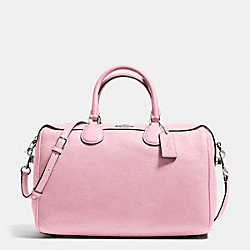 BENNETT SATCHEL IN PEBBLE LEATHER - f36672 - SILVER/PETAL