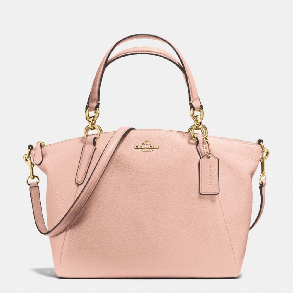 COACH f36675 SMALL KELSEY SATCHEL IN PEBBLE LEATHER IMITATION GOLD/PEACH ROSE