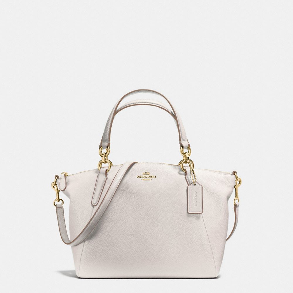 COACH F36675 Small Kelsey Satchel In Pebble Leather IMITATION GOLD/CHALK