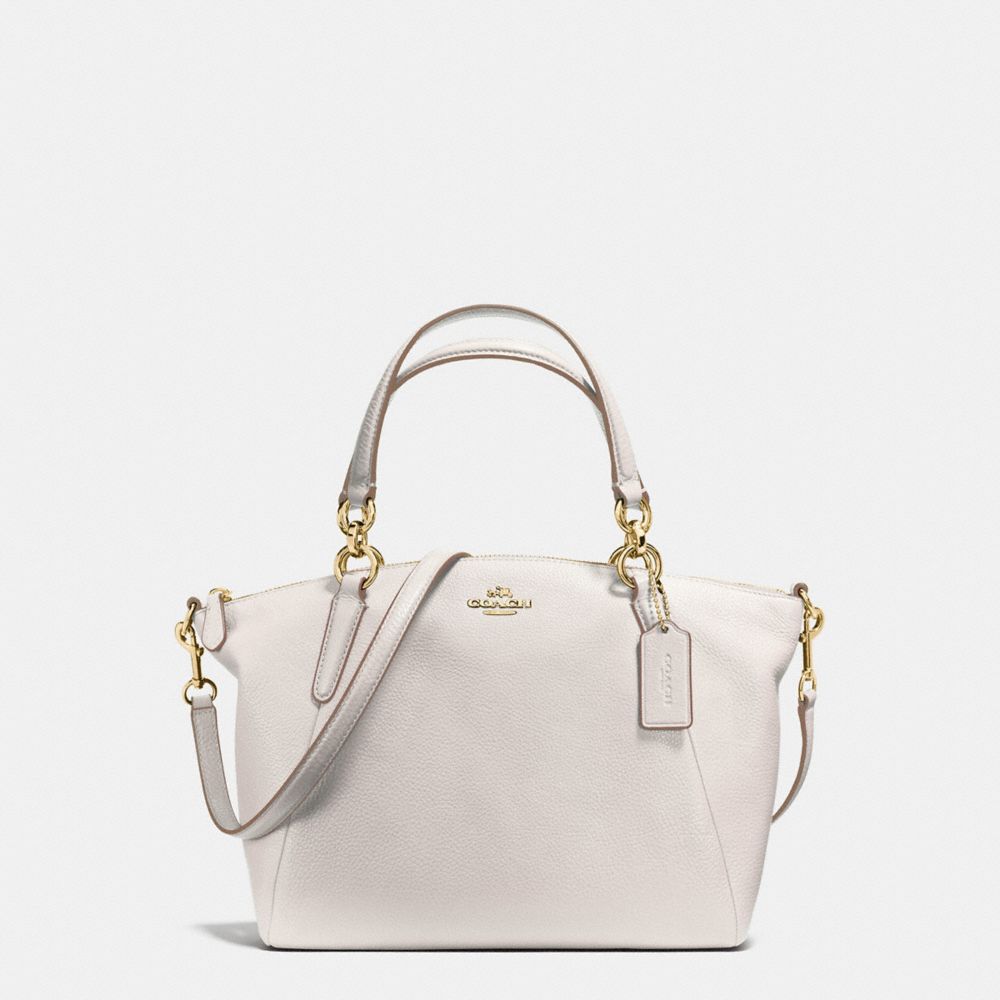 COACH f36675 SMALL KELSEY SATCHEL IN PEBBLE LEATHER IMITATION GOLD/CHALK