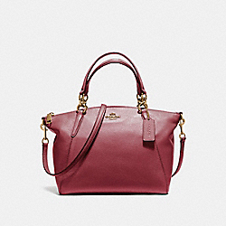COACH F36675 - SMALL KELSEY SATCHEL IN PEBBLE LEATHER LIGHT GOLD/CRIMSON
