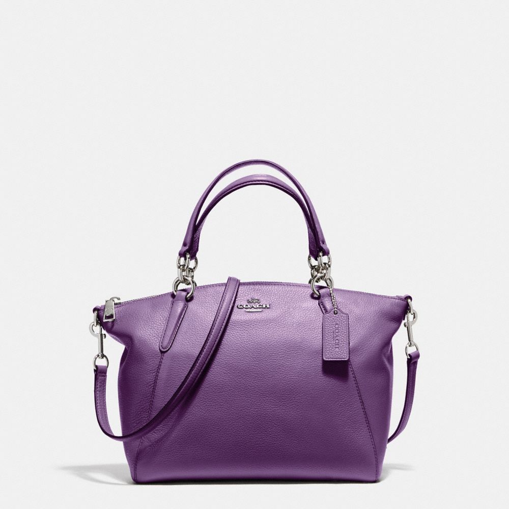 SMALL KELSEY SATCHEL - f36675 - SILVER/BERRY