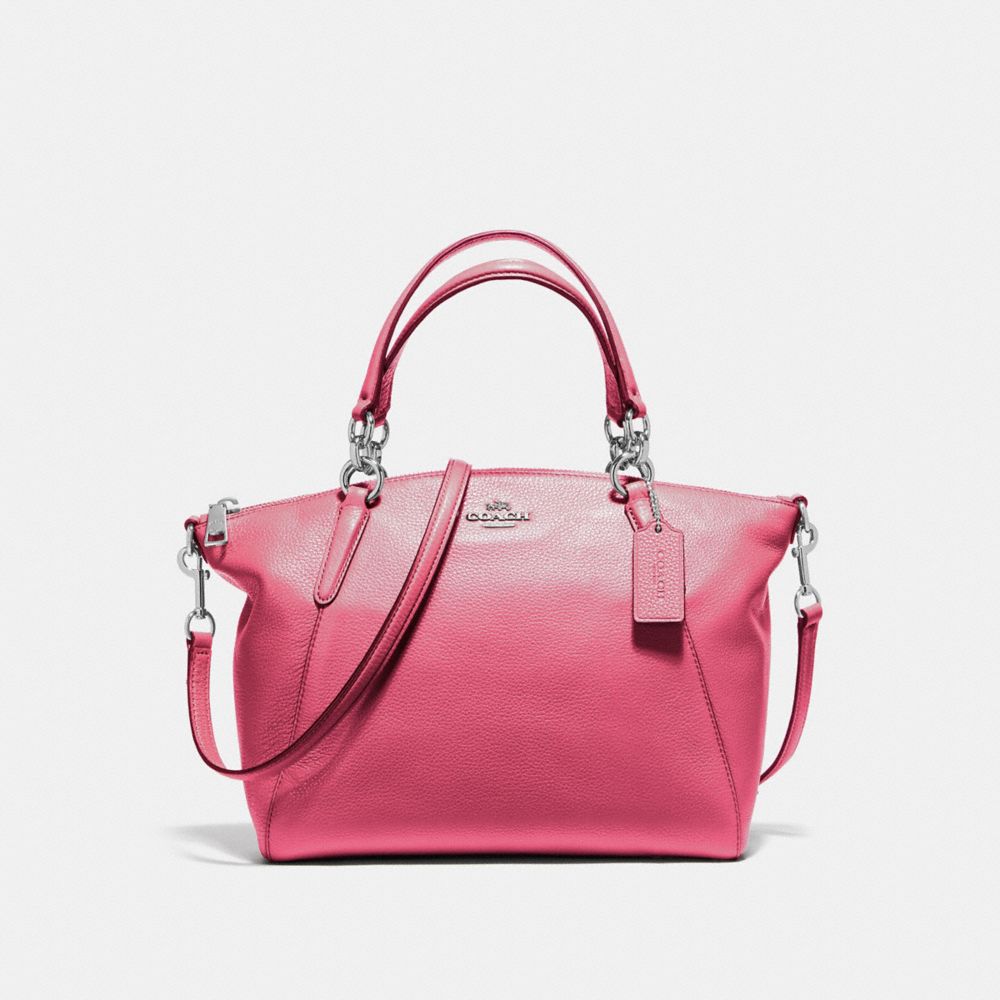 SMALL KELSEY SATCHEL - SILVER/MAGENTA - COACH F36675