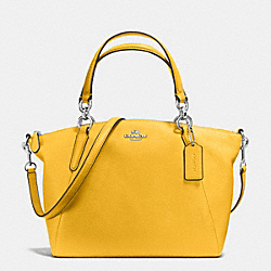 COACH SMALL KELSEY SATCHEL IN PEBBLE LEATHER - SILVER/CANARY - F36675