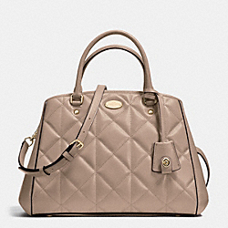 COACH F36679 Small Margot Carryall In Quilted Leather IMITATION GOLD/STN