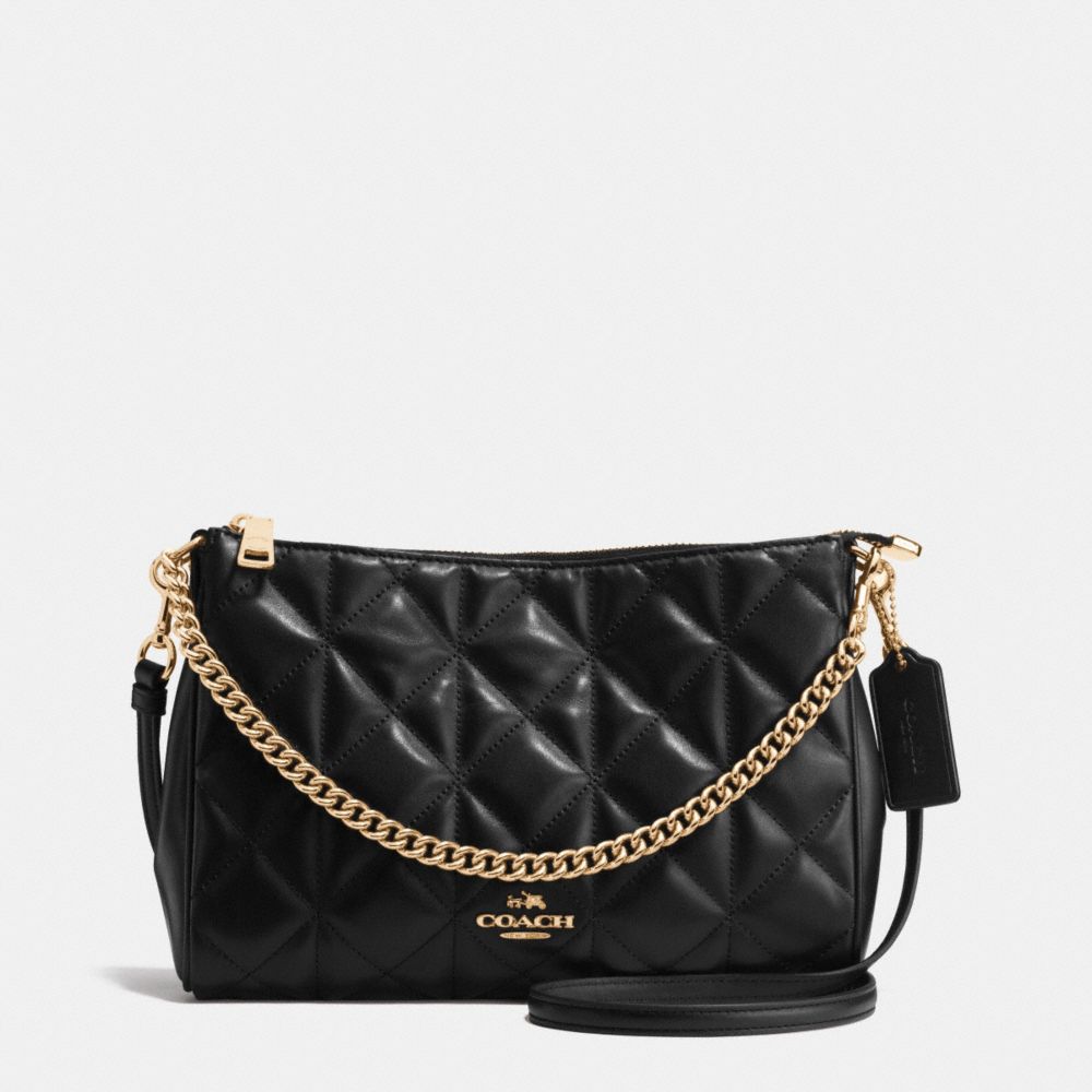 COACH F36682 - CARRIE CROSSBODY IN QUILTED LEATHER IMITATION GOLD/BLACK