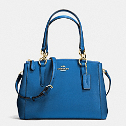 COACH F36704 - MINI CHRISTIE CARRYALL IN CROSSGRAIN LEATHER IMITATION GOLD/BRIGHT MINERAL