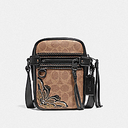 COACH F36714 Dylan 10 In Signature Canvas With Tattoo MW/BLACK/KHAKI