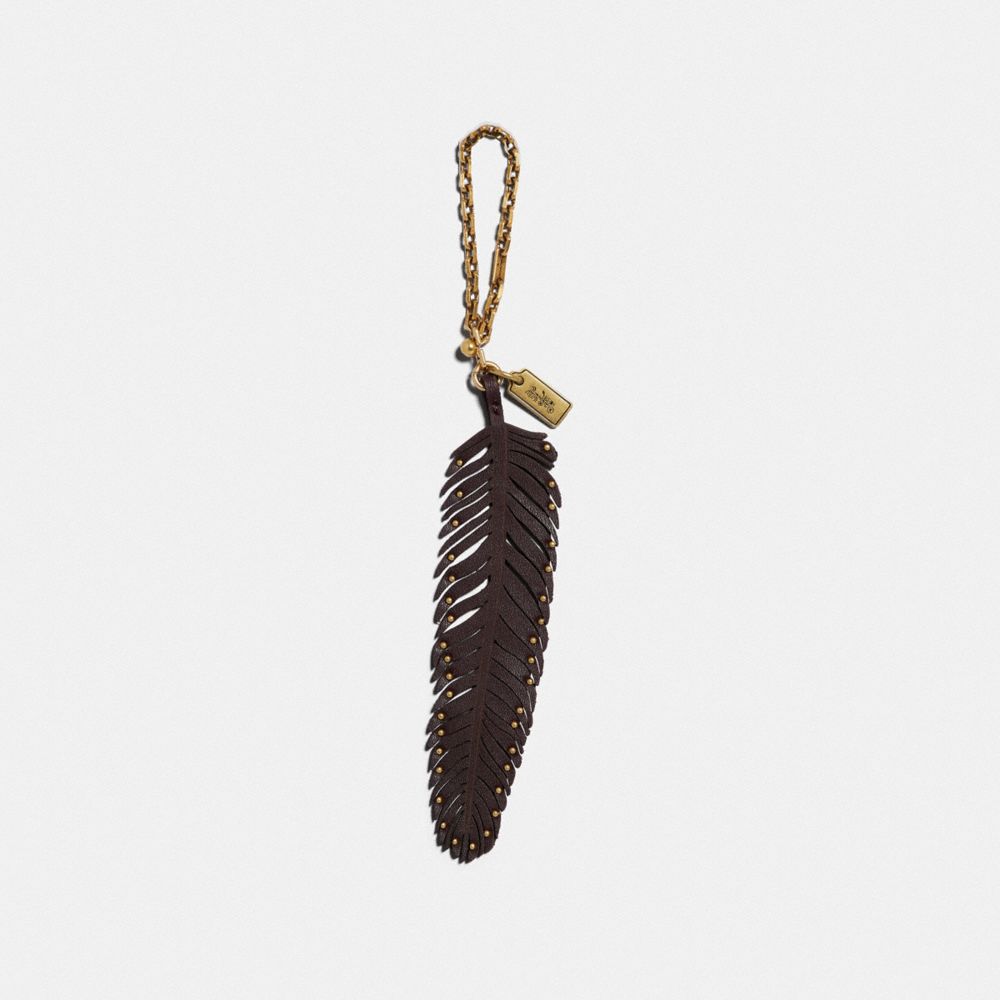 COACH F36786 Feather Bag Charm B4/OXBLOOD