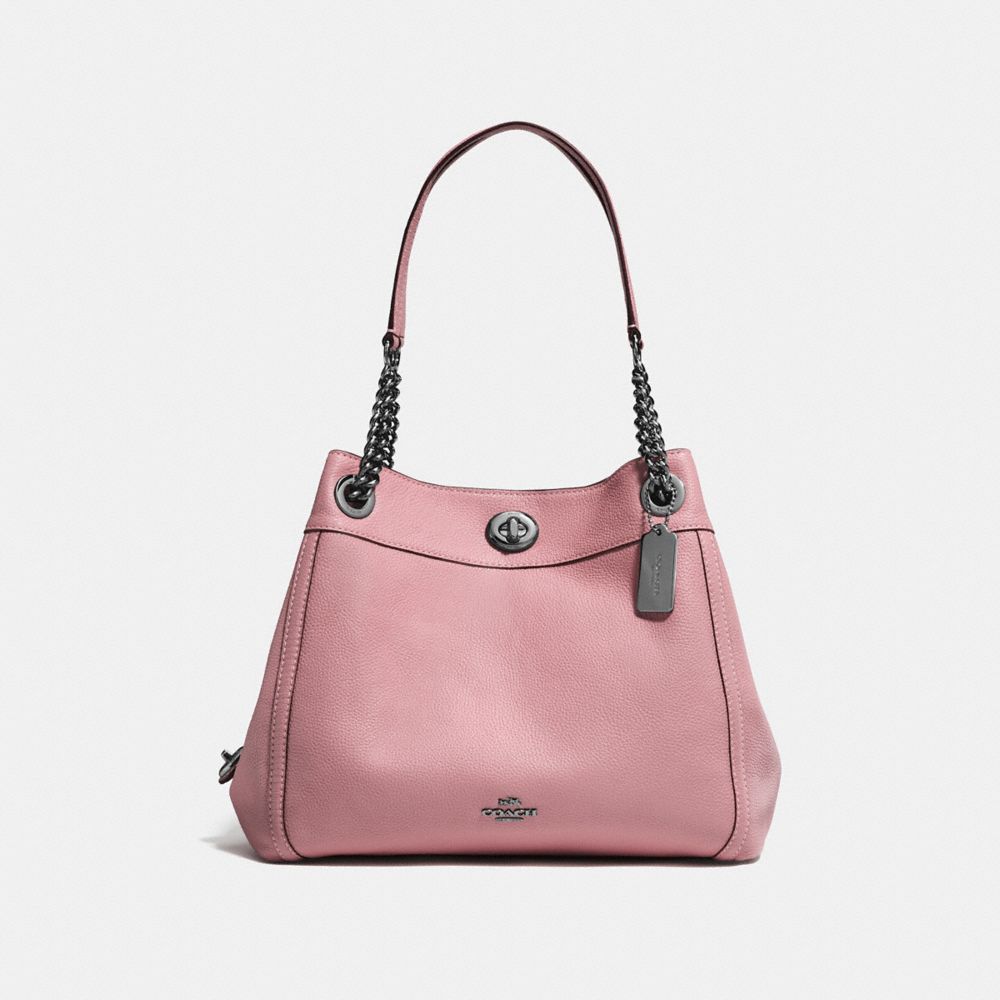 TURNLOCK EDIE SHOULDER BAG - DK/DUSTY ROSE - COACH F36855