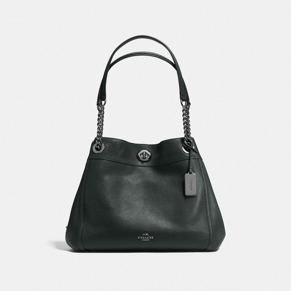 TURNLOCK EDIE SHOULDER BAG - DK/IVY - COACH F36855