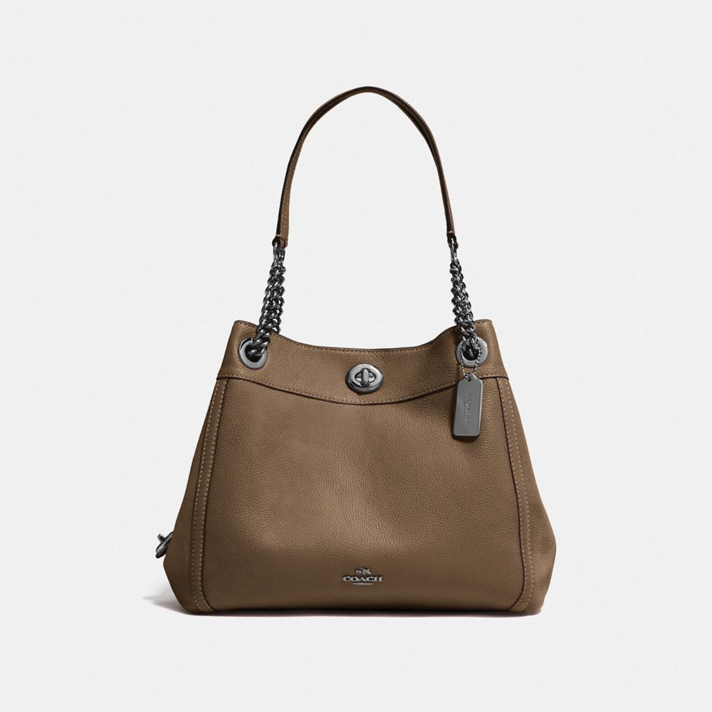 TURNLOCK EDIE SHOULDER BAG - F36855 - DK/FATIGUE