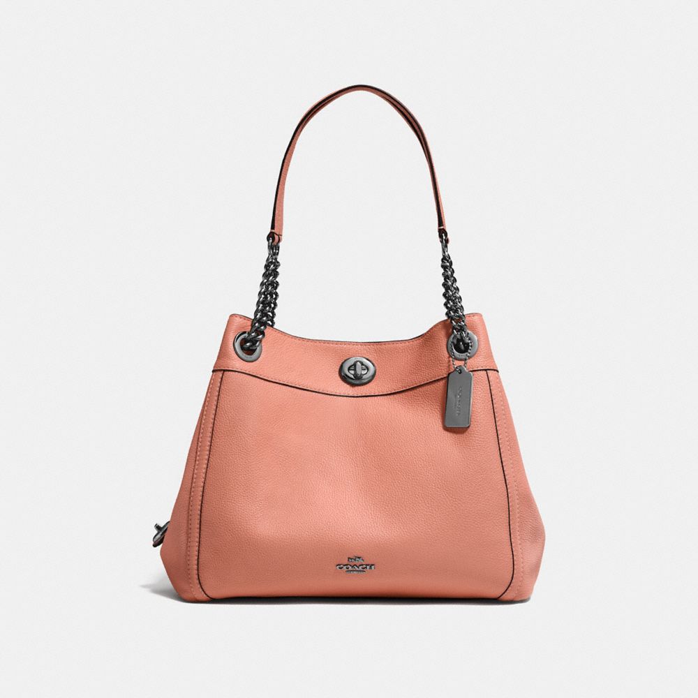 COACH F36855 TURNLOCK EDIE SHOULDER BAG MELON/DARK-GUNMETAL