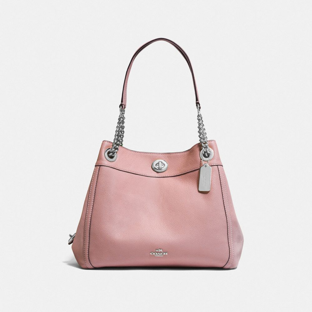 COACH F36855 TURNLOCK EDIE SHOULDER BAG SV/BLOSSOM