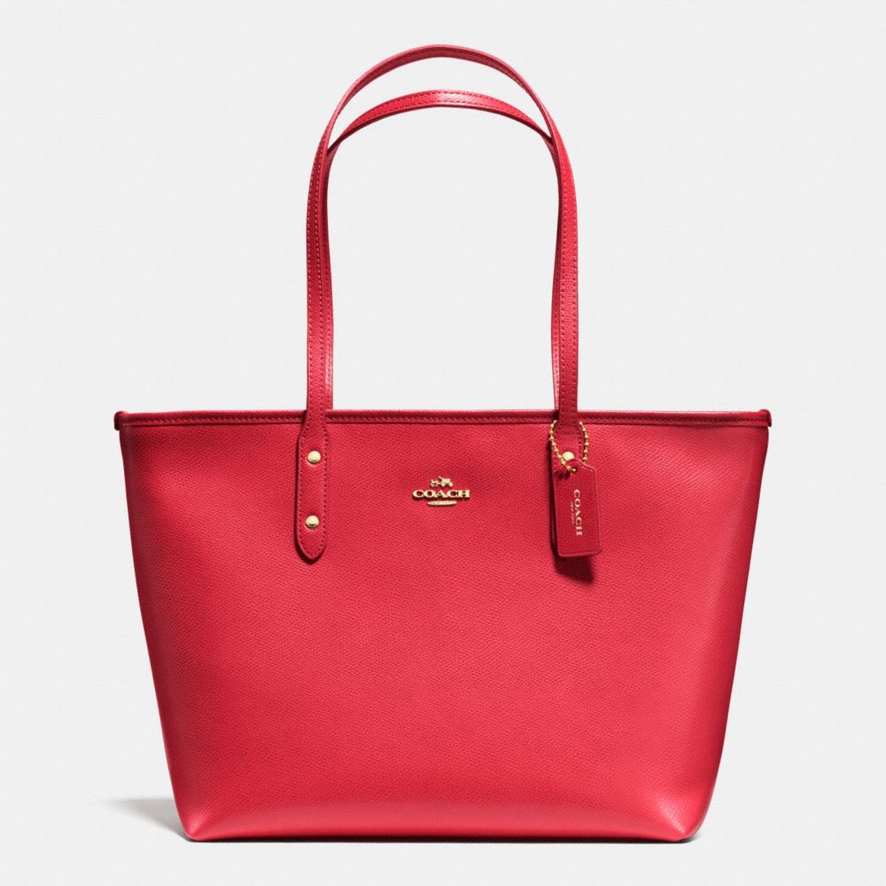 CITY ZIP TOTE IN CROSSGRAIN LEATHER - IME8B - COACH F36875