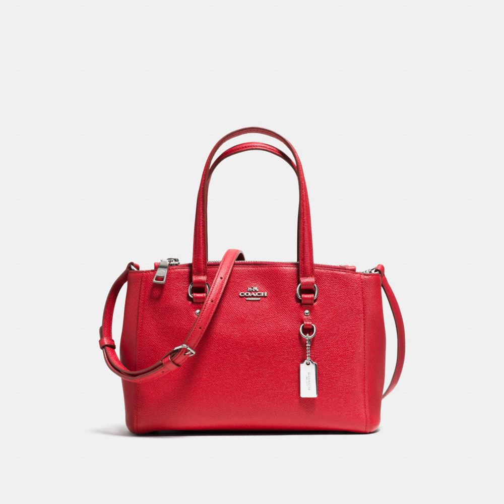 COACH f36881 STANTON CARRYALL 26 TRUE RED/SILVER