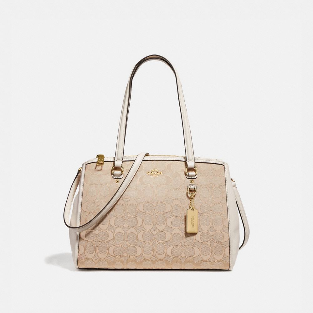 STANTON CARRYALL 29 IN SIGNATURE JACQUARD - LIGHT KHAKI/CHALK/LIGHT GOLD - COACH F36906