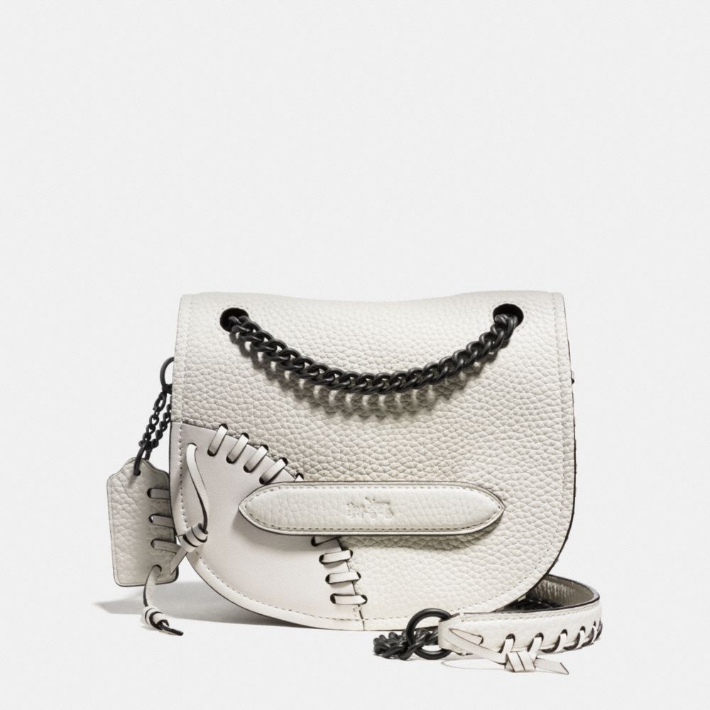 RIP AND REPAIR SHADOW CROSSBODY IN LEATHER - BLACK COPPER/WHITE - COACH F36976