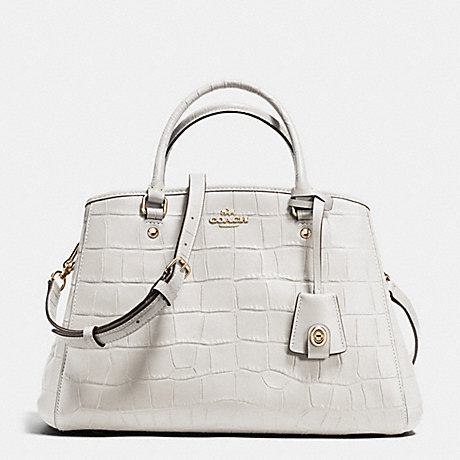 COACH F37097 SMALL MARGOT CARRYALL IN CROC EMBOSSED LEATHER IMITATION-GOLD/CHALK