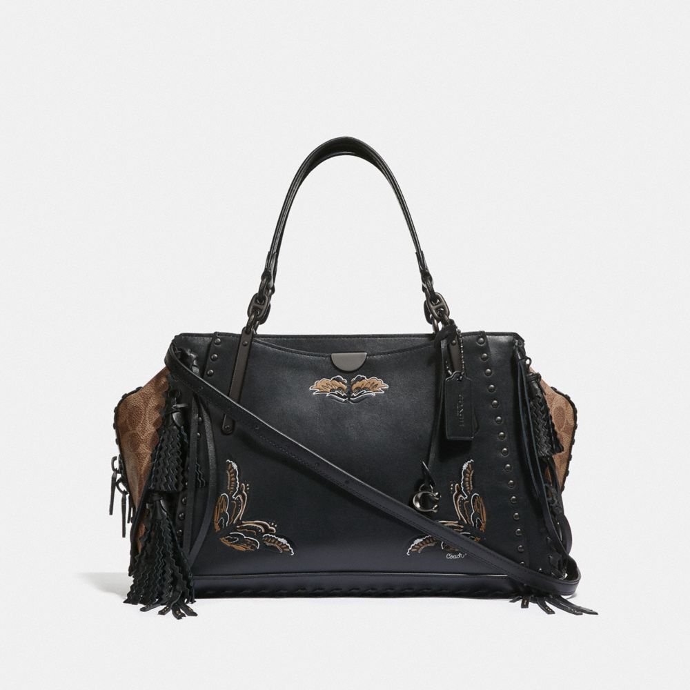 DREAMER 36 IN SIGNATURE CANVAS WITH TATTOO - BP/TAN BLACK - COACH F37122