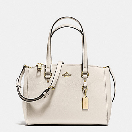 COACH f37145 STANTON CARRYALL 26 IN CROSSGRAIN LEATHER LIGHT GOLD/CHALK