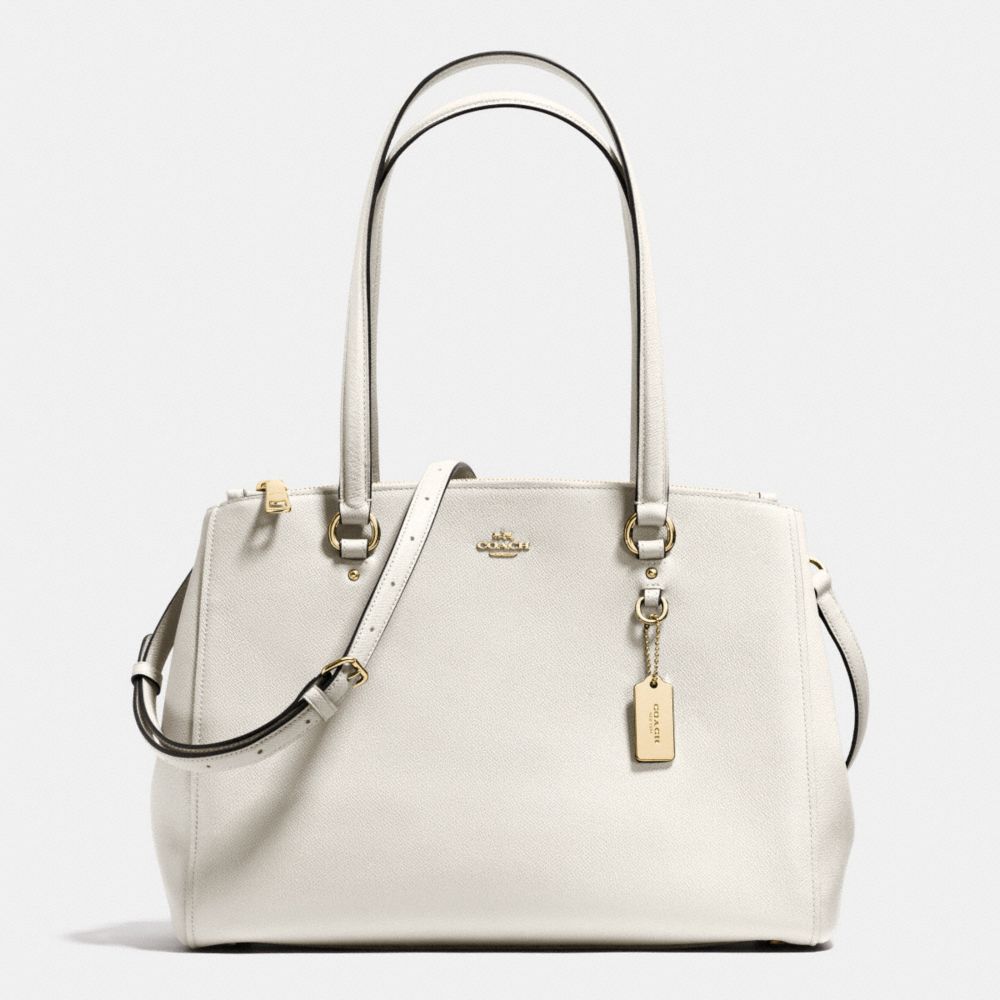 STANTON CARRYALL IN CROSSGRAIN LEATHER - LIGHT GOLD/CHALK - COACH F37148