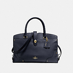 MERCER SATCHEL IN GRAIN LEATHER - f37167 - LIGHT GOLD/NAVY