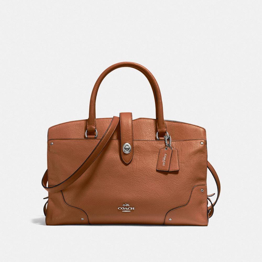 MERCER SATCHEL - SADDLE/SILVER - COACH F37167