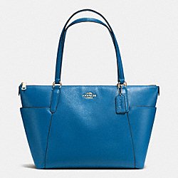 AVA TOTE IN PEBBLE LEATHER - f37216 - IMITATION GOLD/BRIGHT MINERAL