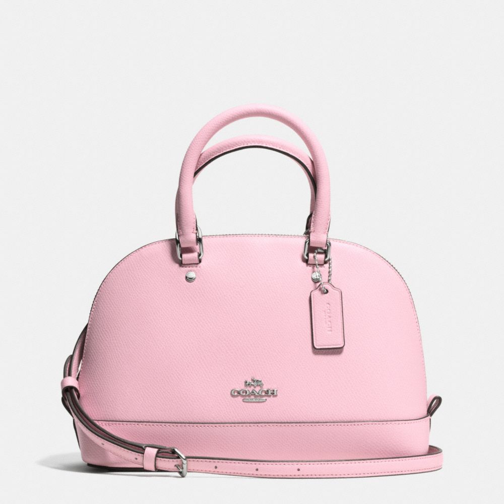 MINI SIERRA SATCHEL IN CROSSGRAIN LEATHER - SILVER/PETAL - COACH F37217