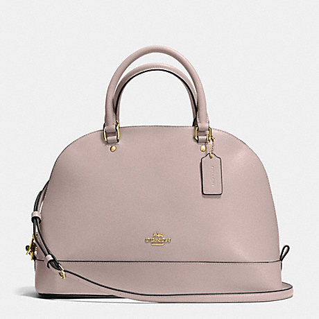 SIERRA SATCHEL IN CROSSGRAIN LEATHER - COACH F37218 - IMITATION GOLD/GREY BIRCH